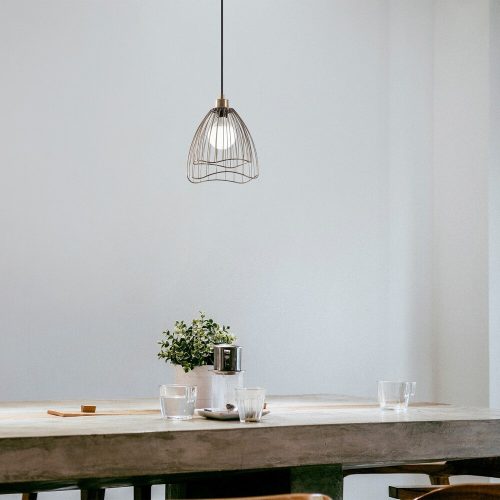 Modern Vintage Chandelier, Adjustable Height 41-121 cm, Metal Body, 25x25 cm, E27 Max 40W, Elegant Design for Home & Office, IP20 Rated