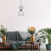 Industrial Black Chandelier, Adjustable Height 60-140 cm, Metal Body, 25 x 25 cm, E27 Socket Max 40W, Elegant Plain Design for Modern Spaces