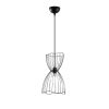 Industrial Black Chandelier, Adjustable Height 60-140 cm, Metal Body, 25 x 25 cm, E27 Socket Max 40W, Elegant Plain Design for Modern Spaces