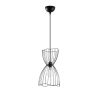Industrial Black Chandelier, Adjustable Height 60-140 cm, Metal Body, 25 x 25 cm, E27 Socket Max 40W, Elegant Plain Design for Modern Spaces