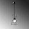 Industrial Black Chandelier, Adjustable Height 60-140 cm, Metal Body, 25 x 25 cm, E27 Socket Max 40W, Elegant Plain Design for Modern Spaces