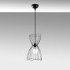 Industrial Black Chandelier, Adjustable Height 60-140 cm, Metal Body, 25 x 25 cm, E27 Socket Max 40W, Elegant Plain Design for Modern Spaces