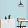 Elegant Black Chandelier, Iron Body, 28 x 28 cm, Height 122 cm | Adjustable Height, E27 Socket, IP20 | Perfect for Glamorous Home Décor