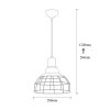 Elegant Black Chandelier, Iron Body, 28 x 28 cm, Height 122 cm | Adjustable Height, E27 Socket, IP20 | Perfect for Glamorous Home Décor
