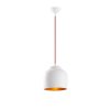 Scandinavian Chandelier, Metal Body, 22 x 22 cm, Height 123 cm | White & Red | Elegant Design for Modern Spaces | IP20, 90 cm Cable Length