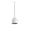 Scandinavian Chandelier, Metal Body, 22 x 22 cm, Height 123 cm | White & Red | Elegant Design for Modern Spaces | IP20, 90 cm Cable Length