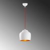 Scandinavian Chandelier, Metal Body, 22 x 22 cm, Height 123 cm | White & Red | Elegant Design for Modern Spaces | IP20, 90 cm Cable Length