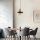 Modern Chandelier with Metal Body, Black & Copper, 32 x 32 cm, Height 118 cm, Adjustable, E27 Socket, Stylish for Glam & Scandinavian Decor