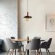 Modern Chandelier with Metal Body, Black & Copper, 32 x 32 cm, Height 118 cm, Adjustable, E27 Socket, Stylish for Glam & Scandinavian Decor