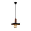 Modern Chandelier with Metal Body, Black & Copper, 32 x 32 cm, Height 118 cm, Adjustable, E27 Socket, Stylish for Glam & Scandinavian Decor
