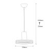Modern Chandelier with Metal Body, Black & Copper, 32 x 32 cm, Height 118 cm, Adjustable, E27 Socket, Stylish for Glam & Scandinavian Decor