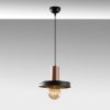 Modern Chandelier with Metal Body, Black & Copper, 32 x 32 cm, Height 118 cm, Adjustable, E27 Socket, Stylish for Glam & Scandinavian Decor