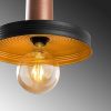 Modern Chandelier with Metal Body, Black & Copper, 32 x 32 cm, Height 118 cm, Adjustable, E27 Socket, Stylish for Glam & Scandinavian Decor
