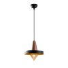 Modern Chandelier with Metal Body, Black & Copper, 32 x 32 cm, Height 119 cm | Adjustable, E27 Socket, IP20 | Glam & Scandinavian Design for Stylish Spaces