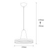 Modern Chandelier with Metal Body, Black & Copper, 32 x 32 cm, Height 119 cm | Adjustable, E27 Socket, IP20 | Glam & Scandinavian Design for Stylish Spaces