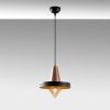 Modern Chandelier with Metal Body, Black & Copper, 32 x 32 cm, Height 119 cm | Adjustable, E27 Socket, IP20 | Glam & Scandinavian Design for Stylish Spaces