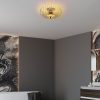 Elegant Gold Chandelier, 36 x 36 x 12 cm | Metal Body, Non-Adjustable Height, E27 Socket (Max 40W) | Perfect for Modern Living Spaces, IP20 Rated