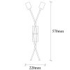 Modern Wall Lamp, Black & Vintage, 22 x 9 cm, Height 57 cm | Metal Body, 2 x E27 Max 40W, IP20 | Stylish Lighting for Glam & Scandinavian Decor