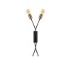 Modern Wall Lamp, Black & Vintage, 22 x 9 cm, Height 57 cm | Metal Body, 2 x E27 Max 40W, IP20 | Stylish Lighting for Glam & Scandinavian Decor