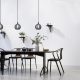 Industrial Chandelier, Metal Body with Glass Cap, 15x15 cm, Height 110 cm, Adjustable, E27 Socket, Black & Fume Finish | Stylish Lighting for Modern Spaces