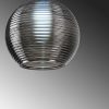 Industrial Chandelier, Metal Body with Glass Cap, 15x15 cm, Height 110 cm, Adjustable, E27 Socket, Black & Fume Finish | Stylish Lighting for Modern Spaces