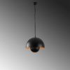 Modern Industrial Chandelier, Black Metal Body, 30 x 30 cm, Height 28 cm | E27 Socket, Max 40W | Stylish Lighting for Scandinavian & Novelty Decor