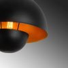 Modern Industrial Chandelier, Black Metal Body, 30 x 30 cm, Height 28 cm | E27 Socket, Max 40W | Stylish Lighting for Scandinavian & Novelty Decor