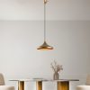Elegant Gold Chandelier, Metal Body, 35 cm Diameter, Adjustable Height 27-126 cm, E27 Socket, IP20 | Perfect for Modern Living Spaces & Dining Areas
