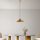 Opviq, 584TTM2123, Elegant Gold Chandelier, Metal Body, 35 cm Diameter, Adjustable Height 27-126 cm, E27 Socket, IP20 | Perfect for Modern Living Spaces & Dining Areas