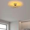 Elegant Gold Chandelier, Metal Body, Ø56 x 16 cm | Non-Adjustable Height, E27 Socket, Max 40W | Perfect for Living Room & Dining Spaces, Stylish Design