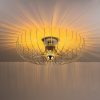 Elegant Gold Chandelier, Metal Body, Ø56 x 16 cm | Non-Adjustable Height, E27 Socket, Max 40W | Perfect for Living Room & Dining Spaces, Stylish Design