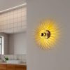 Elegant Gold Wall Lamp, 56 x 16 x 56 cm | Metal Body, Non-Adjustable Height, E27 Socket (Max 40W) | Stylish Lighting for Modern Interiors, IP20 Rated