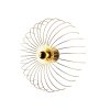Elegant Gold Wall Lamp, 56 x 16 x 56 cm | Metal Body, Non-Adjustable Height, E27 Socket (Max 40W) | Stylish Lighting for Modern Interiors, IP20 Rated