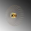 Elegant Gold Wall Lamp, 56 x 16 x 56 cm | Metal Body, Non-Adjustable Height, E27 Socket (Max 40W) | Stylish Lighting for Modern Interiors, IP20 Rated