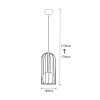 Modern Vintage Chandelier, Adjustable Height 59-139 cm, Metal Body, 17x17 cm, E27 Max 40W, Elegant White & Vintage Design for Home Décor