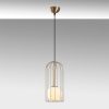 Modern Vintage Chandelier, Adjustable Height 59-139 cm, Metal Body, 17x17 cm, E27 Max 40W, Elegant White & Vintage Design for Home Décor
