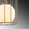 Modern Vintage Chandelier, Adjustable Height 59-139 cm, Metal Body, 17x17 cm, E27 Max 40W, Elegant White & Vintage Design for Home Décor