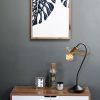 Elegant Table Lamp, Black & Gold, 20 x 20 cm, Height 45 cm | Metal Body, E27 Socket, Max 40W, 200 cm Cable | Glamorous Design for Modern Spaces