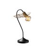 Elegant Table Lamp, Black & Gold, 20 x 20 cm, Height 45 cm | Metal Body, E27 Socket, Max 40W, 200 cm Cable | Glamorous Design for Modern Spaces