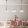 Elegant White Chandelier, Metal Body, Ø41 cm, Adjustable Height 45-130 cm, E27 Socket, Modern Design for Home & Office, IP20 Rated