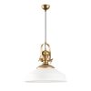 Elegant White Chandelier, Metal Body, Ø41 cm, Adjustable Height 45-130 cm, E27 Socket, Modern Design for Home & Office, IP20 Rated