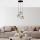 Industrial Chandelier, Black Metal, 54 cm Diameter, Adjustable Height 30-120 cm, 3 x E27 Max 40W, Stylish Lighting for Modern Spaces