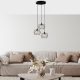 Industrial Chandelier, Black Metal, 54 cm Diameter, Adjustable Height 30-120 cm, 3 x E27 Max 40W, Stylish Lighting for Modern Spaces