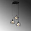 Industrial Chandelier, Black Metal, 54 cm Diameter, Adjustable Height 30-120 cm, 3 x E27 Max 40W, Stylish Lighting for Modern Spaces