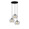 Industrial Chandelier, Black Metal, 54 cm Diameter, Adjustable Height 30-120 cm, 3 x E27 Max 40W, Stylish Lighting for Modern Spaces