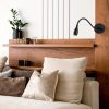 Modern Black Wall Lamp, Metal Body, 8 x 38 cm, Adjustable Height, IP20 | Stylish Scandinavian Design for Home & Office, 2700K 1W Socket