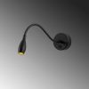 Modern Black Wall Lamp, Metal Body, 8 x 38 cm, Adjustable Height, IP20 | Stylish Scandinavian Design for Home & Office, 2700K 1W Socket