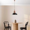 Elegant Black Chandelier, Metal Body, Ø41 cm, Adjustable Height 45-130 cm, E27 Socket, Modern Design for Home & Office, Stylish Lighting Solution