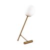 Modern Table Lamp with Metal Body & Glass Cap, 30 x 30 cm, Height 51 cm | Vintage & White Design, E27 Socket, 200 cm Cable | Glam & Scandinavian Style
