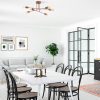 Modern Copper Chandelier, 66 x 66 cm, Height 27 cm | Metal Body, 6 x E27 Max 40W | Elegant Design for Home & Office, IP20 Rated